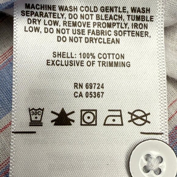 Women's COLUMBIA Lightweight Cotton Button-Down Roll-Tab SHIRT- Size XL - Picture 9 of 10